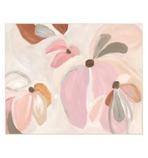 Daisy Bloom Natural Veneer Framed Canvas - 150cm x 120cm by James Lane, a Painted Canvases for sale on Style Sourcebook