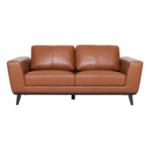 Brosa 2.5 Seater Sofa in Alpine Leather Camel by OzDesignFurniture, a Sofas for sale on Style Sourcebook