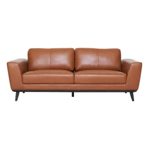 Brosa 3 Seater Sofa in Alpine Leather Camel by OzDesignFurniture, a Sofas for sale on Style Sourcebook