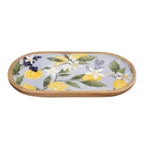 J.Elliot Lemon Sky Oval Serving Tray by null, a Trays for sale on Style Sourcebook