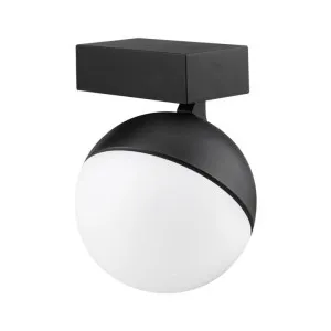 Moon Aluminium Dimmabe LED Wall Light, Opal Fascia, CCT, Black by Domus Lighting, a Wall Lighting for sale on Style Sourcebook