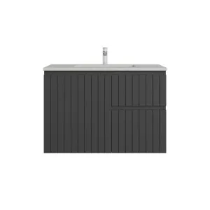 Fingal Vanity 900 Wall Hung Doors/Drawers w/Basin SSurface UC Top by Marquis, a Vanities for sale on Style Sourcebook