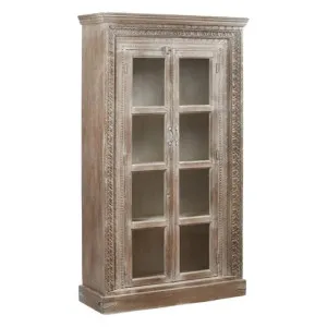 Isha Carved Timber 2 Door Display Cabinet by Coast To Coast Home, a Cabinets, Chests for sale on Style Sourcebook