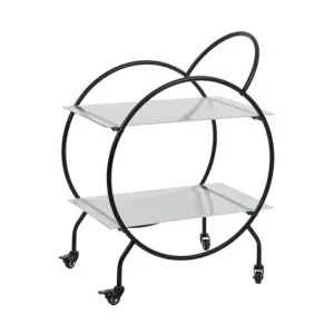 Billie Metal & Glass Bar Cart by Coast To Coast Home, a Sideboards, Buffets & Trolleys for sale on Style Sourcebook