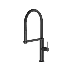 Blix Flexible Hose Sink Mixer 210 Round Matte Black by PHOENIX, a Kitchen Taps & Mixers for sale on Style Sourcebook