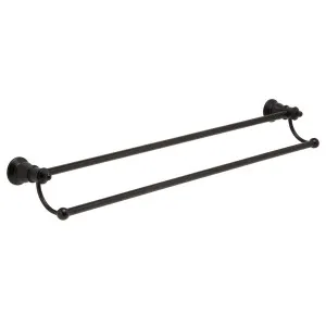 Lillian Towel Rail Double 750 Matte Black by Fienza, a Towel Rails for sale on Style Sourcebook