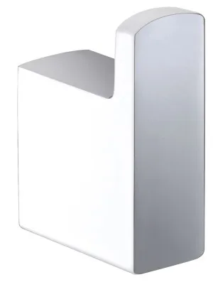 Elbrus Robe Hook Chrome/White by Ikon, a Shelves & Hooks for sale on Style Sourcebook