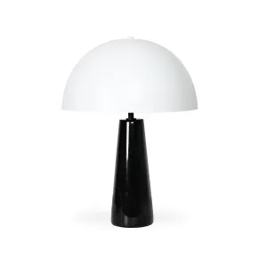 Mila Table Lamp - Black Marble - White Shade by Darcy & Duke, a Table & Bedside Lamps for sale on Style Sourcebook