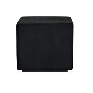 Milton Ottoman - Black - Wood Base by Darcy & Duke, a Ottomans for sale on Style Sourcebook