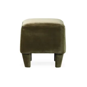 Ely Ottoman - Dark Olive - Upholstered Leg by Darcy & Duke, a Ottomans for sale on Style Sourcebook
