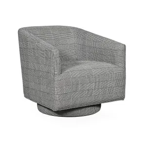Artemis Swivel Chair - Duke Tweed Black by Darcy & Duke, a Chairs for sale on Style Sourcebook
