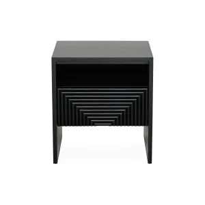 Harvey - Bedside Table With Drawer - Wood - Black by Darcy & Duke, a Bedside Tables for sale on Style Sourcebook