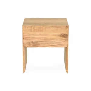 Leaf - Bedside Table With Drawer - Wood - Natural by Darcy & Duke, a Bedside Tables for sale on Style Sourcebook