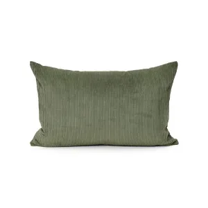 Cord Lumbar Cushion - Military Green - Feather Fill by Darcy & Duke, a Cushions, Decorative Pillows for sale on Style Sourcebook