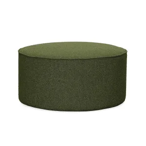 Belamy Piped Ottoman - Forrest Green - Large Round by Darcy & Duke, a Ottomans for sale on Style Sourcebook