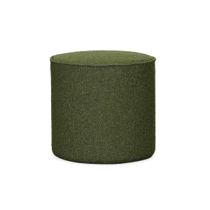 Belamy Piped Ottoman - Forrest Green - Small Round by Darcy & Duke, a Ottomans for sale on Style Sourcebook