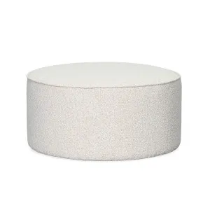 Belamy Piped Ottoman - Oatmeal - Large Round by Darcy & Duke, a Ottomans for sale on Style Sourcebook