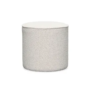 Belamy Piped Ottoman - Oatmeal - Small Round by Darcy & Duke, a Ottomans for sale on Style Sourcebook