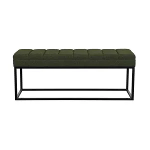 Franklin Ottoman - Forrest Green - Black Frame by Darcy & Duke, a Ottomans for sale on Style Sourcebook