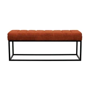 Franklin Ottoman - Burnt Orange Cord - Black Frame by Darcy & Duke, a Ottomans for sale on Style Sourcebook