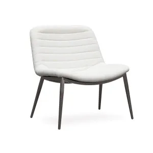 Ancona Chair - White Gusto - Brush Black Steel by Darcy & Duke, a Chairs for sale on Style Sourcebook