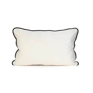 Coco Piped Lumbar Cushion - Ivory ( Black Piping ) by Darcy & Duke, a Cushions, Decorative Pillows for sale on Style Sourcebook