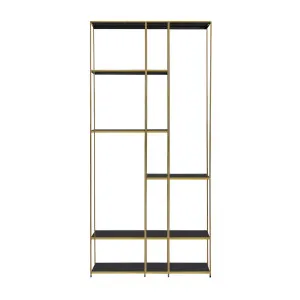 Greenwich Shelf - Black Wood & Gold Metal by Darcy & Duke, a Wall Shelves & Hooks for sale on Style Sourcebook