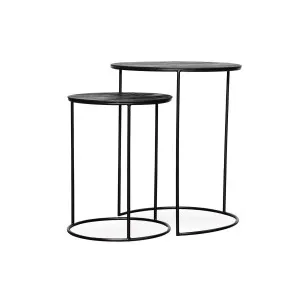 Enza Side Table Set - Black Metal by Darcy & Duke, a Side Table for sale on Style Sourcebook