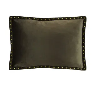 Essential Fine Velvet Lumbar Cushion - Charcoal Brown by Darcy & Duke, a Cushions, Decorative Pillows for sale on Style Sourcebook
