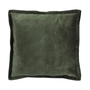 Essential Plush velvet Cushion - Olive by Darcy & Duke, a Cushions, Decorative Pillows for sale on Style Sourcebook