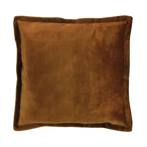 Essential Plush velvet Cushion - Rust by Darcy & Duke, a Cushions, Decorative Pillows for sale on Style Sourcebook