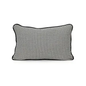 Coco Piped Lumbar Cushion - Houndstooth by Darcy & Duke, a Cushions, Decorative Pillows for sale on Style Sourcebook