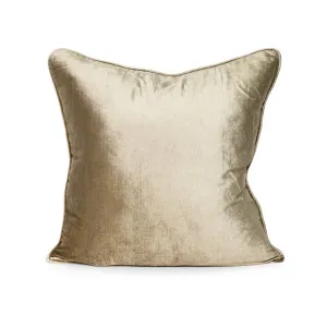 Coco Piped Velvet Cushion - Vintage Gold by Darcy & Duke, a Cushions, Decorative Pillows for sale on Style Sourcebook