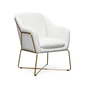 Milan Armchair - Gusto White by Darcy & Duke, a Chairs for sale on Style Sourcebook