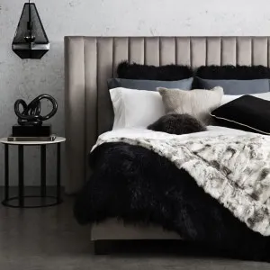 Lulu Bed Head - Charcoal - Queen by Darcy & Duke, a Bed Heads for sale on Style Sourcebook
