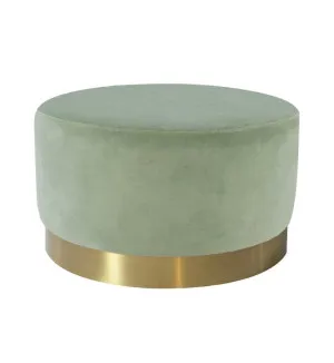 Milan Velvet Ottoman Large - Sage by Darcy & Duke, a Ottomans for sale on Style Sourcebook