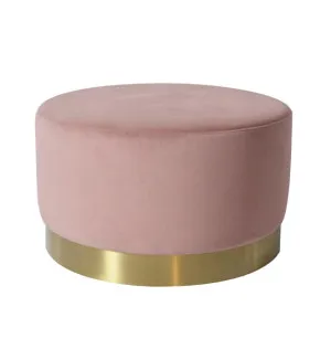Milan Velvet Ottoman Large - Blush by Darcy & Duke, a Ottomans for sale on Style Sourcebook