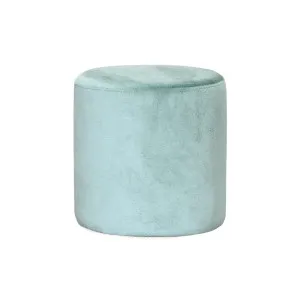 Soho Velvet Ottoman Small - Aqua by Darcy & Duke, a Ottomans for sale on Style Sourcebook