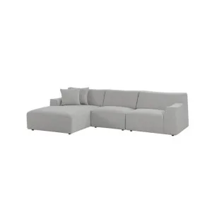 Marlin 3 Seater Left Chaise Fabric Sofa - Clay Grey by Interior Secrets - AfterPay Available by Interior Secrets, a Sofas for sale on Style Sourcebook