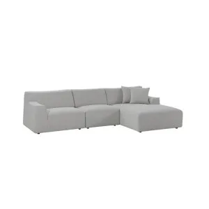 Marlin 3 Seater Right Chaise Fabric Sofa - Clay Grey by Interior Secrets - AfterPay Available by Interior Secrets, a Sofas for sale on Style Sourcebook