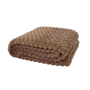 Bambury Patton Mocha Throw by null, a Throws for sale on Style Sourcebook