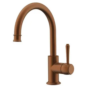 Eternal Gooseneck Basin Mixer Brush Copper | Made From Brass In Brushed Copper By ADP by ADP, a Bathroom Taps & Mixers for sale on Style Sourcebook