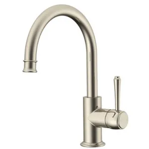 Eternal Gooseneck Basin Mixer Brush Nickel | Made From Brass In Brushed Nickel By ADP by ADP, a Bathroom Taps & Mixers for sale on Style Sourcebook