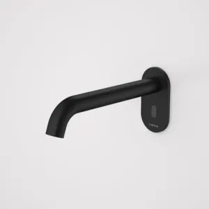 Liano II Sensor 210mm Wall Outlet | Made From Steel/Stainless Steel In Matte Black By Caroma by Caroma, a Bathroom Taps & Mixers for sale on Style Sourcebook
