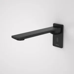 Urbane II Sensor 220mm Wall Outlet | Made From Brass In Matte Black By Caroma by Caroma, a Bathroom Taps & Mixers for sale on Style Sourcebook