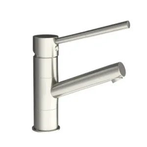 Projix Care Basin Mixer Angled Pin Lever | Made From Brass In Brushed Nickel By Raymor by Raymor, a Bathroom Taps & Mixers for sale on Style Sourcebook