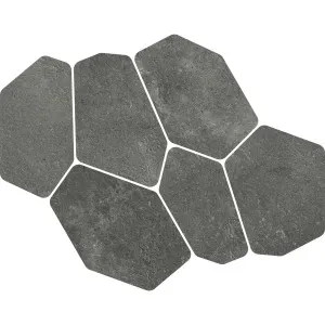 OmniStone CrazyPave Charcoal Microtec Textured (Box 0.63m2) Tile by Beaumont Tiles, a Porcelain Tiles for sale on Style Sourcebook