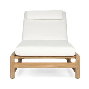 Natamia Teak Timber & Cord Outdoor Sun Lounger by Ambience Interiors, a Outdoor Sunbeds & Daybeds for sale on Style Sourcebook