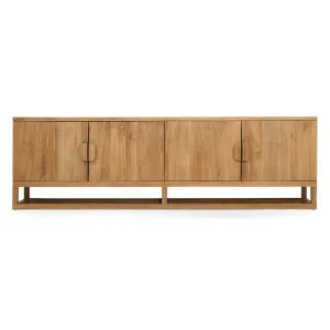 Floro Teak Timber 4 Door TV Unit, 200cm, Natural by Ambience Interiors, a Entertainment Units & TV Stands for sale on Style Sourcebook