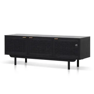 Benitez 1.7m ELM TV Entertainment Unit - Full Black by Interior Secrets - AfterPay Available by Interior Secrets, a Entertainment Units & TV Stands for sale on Style Sourcebook